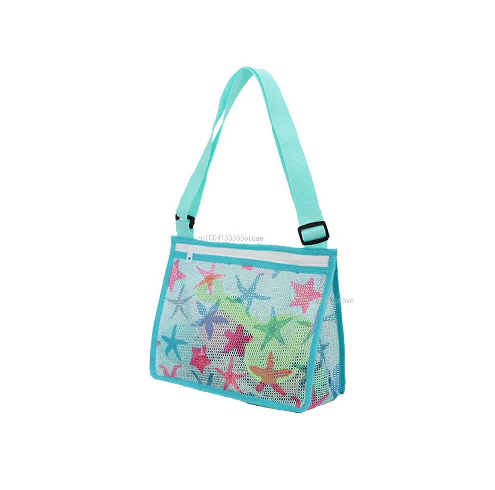 Carvallo Kids Fällbar Strandväska för Barn | Nätväska för Snäckor & Leksaker | Justerbar Bärrem & Dragkedja – 25×20×10 cm Carvallo