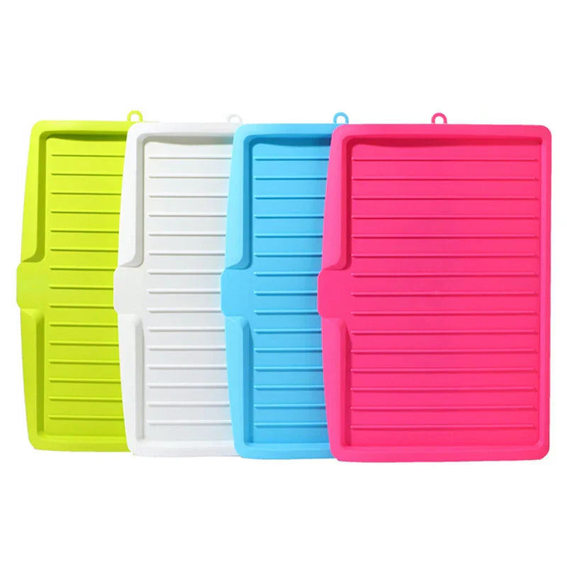 Carvallo Pro Flexibles Avtorkställ | Silikon-avtorkmatta för handfat | Värmetålig & Fällbar | 44,7 x 30,9 cm | Tallsortering för kök Carvallo