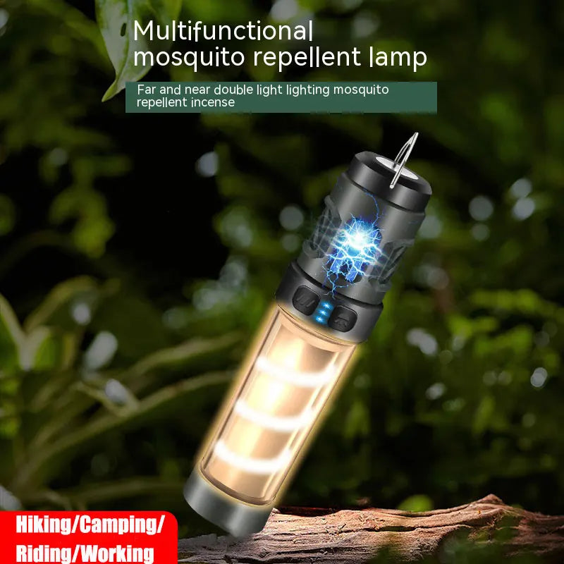Carvallo Campinglampa InsectoGlow Pro | LED-ljus med myggskydd & stativ | 5 ljuslägen & 3000 mAh batteri | IP44 vattentålig Carvallo
