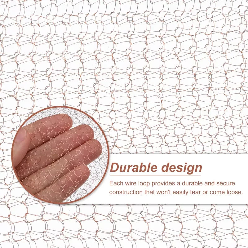 Carvallo Koppar-snäckstängsel Gitterband | Skydd mot snäckor i rabatten & trädgården | Olika längder | Rostfri & väderbeständig Carvallo