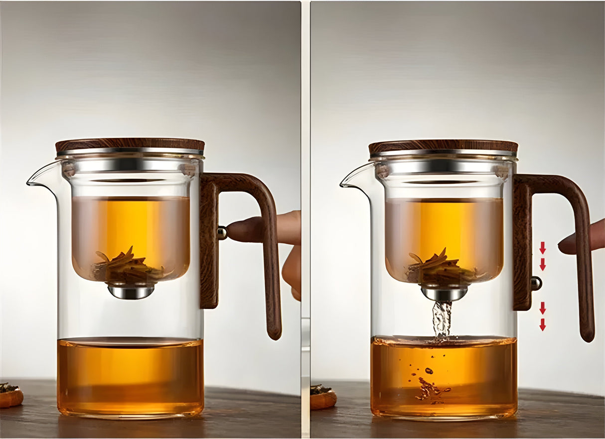 TranquilSip Tekanna – Magnetisk Växel Filter Glas Teapot Carvallo