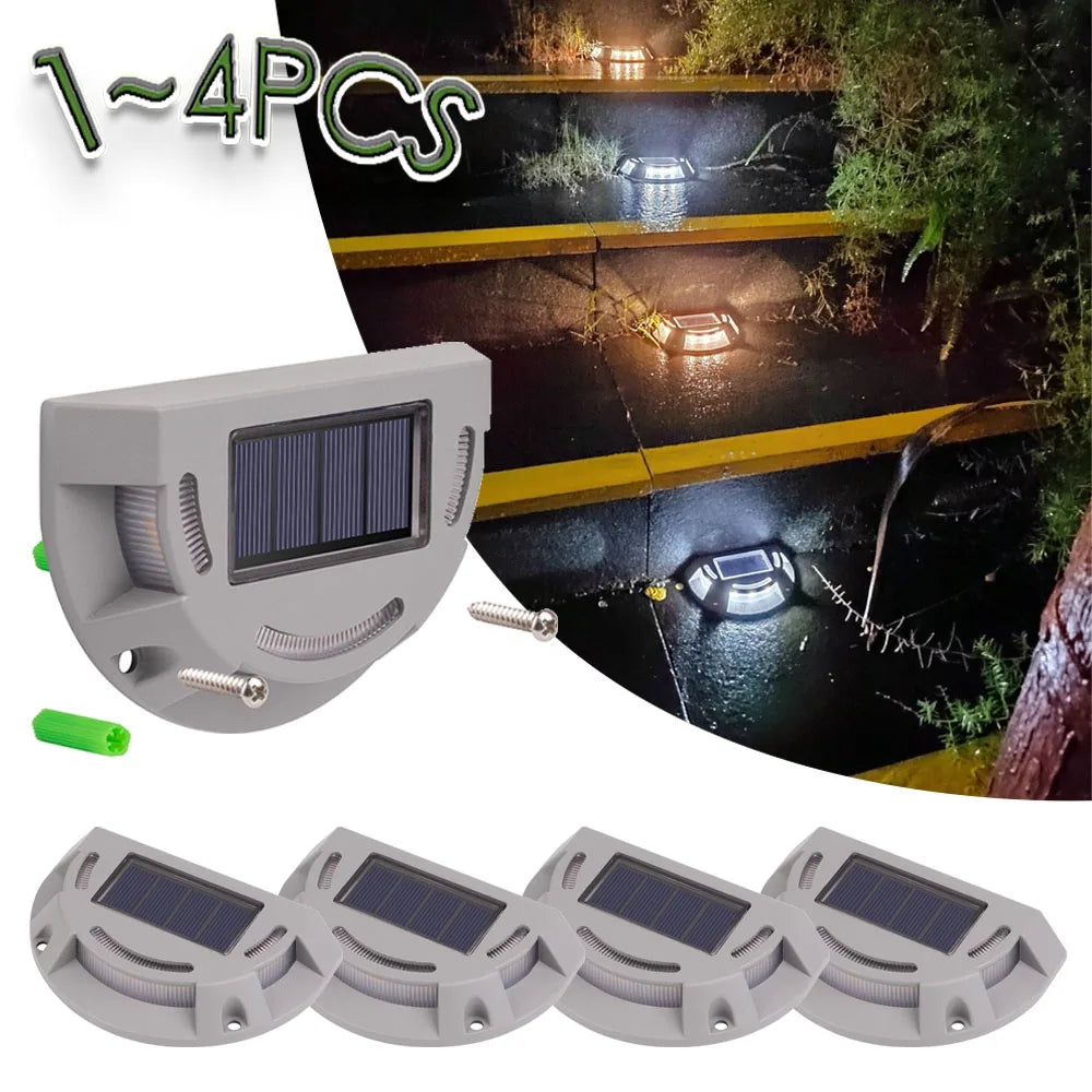 Carvallo Solar-Trappbelysning 2-i-1 | Varmvit & Kallvit | Vattentålig IP65 | För Utomhus, Trappor, Vägar & Infarter Carvallo