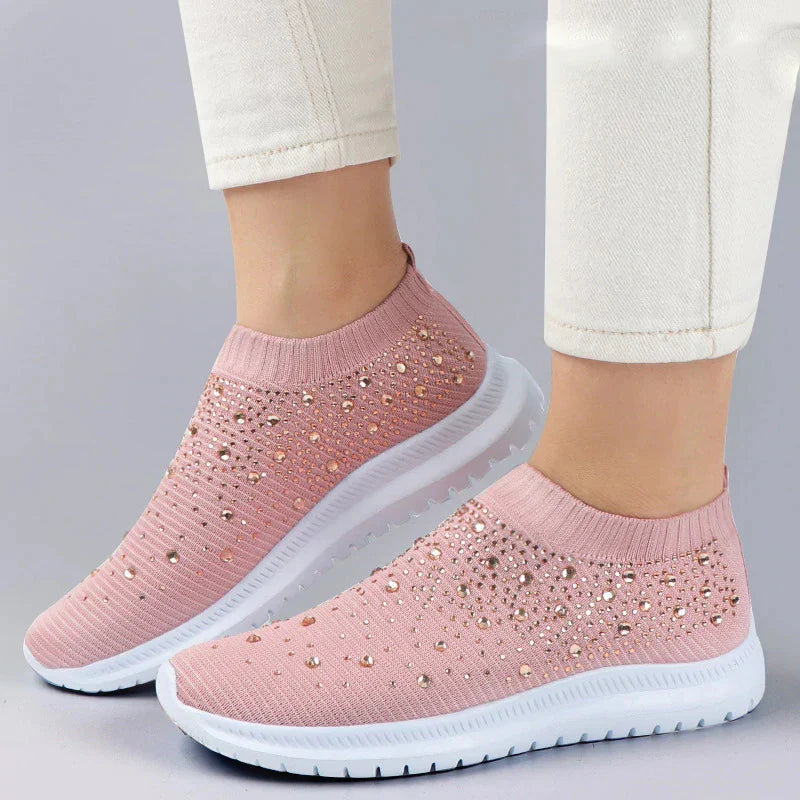 Andningsaktiva sneakers i mesh för kvinnor-Shoes for Women-Hemnix-Rosa-35-Hemnix