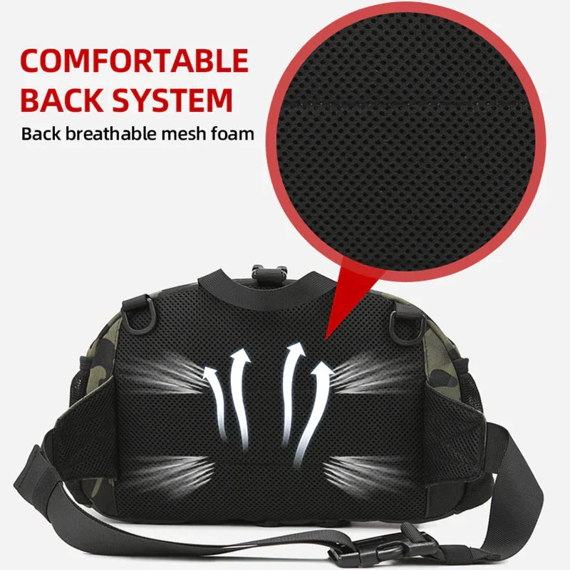 Carvallo Outdoor-Höftväska GearFlex Pro | 30 × 11 × 17 cm | Molle-system, flertalet fickor & bärkomfort | För fiske, vandring & camping Carvallo