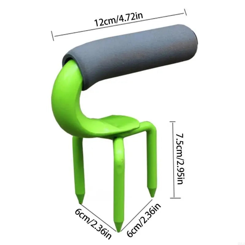 Carvallo ogräsborttagare av kolstål | Rostfri & ergonomisk | Handverktyg för jordbeluftning & trädgårdsskötsel | 17×13×8 cm Carvallo