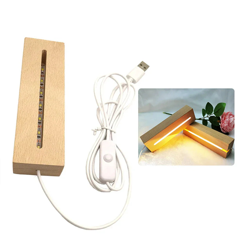 Carvallo LED trädisplaybas | Med färgbyte & 3 ljuslägen | USB-drift | För kristaller, akryl & dekorationselement Carvallo