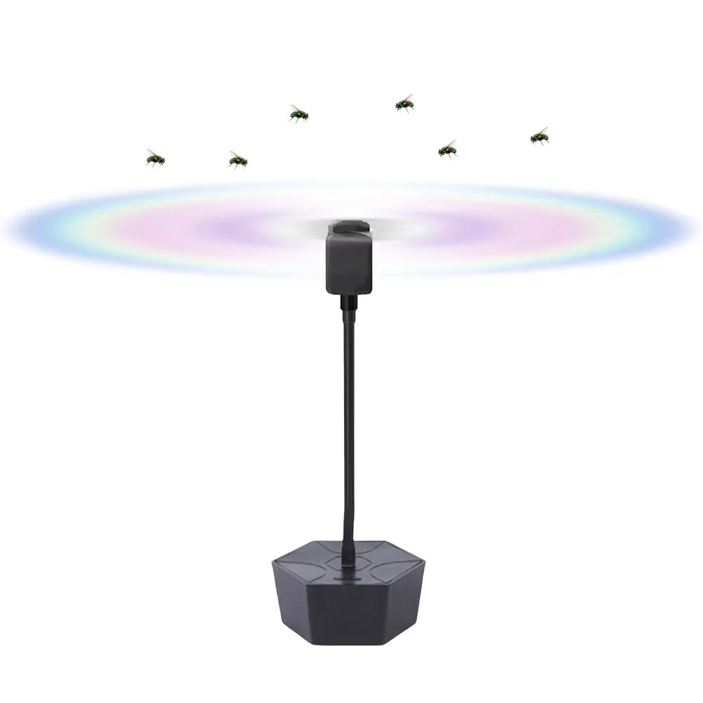 Carvallo Fluganvisning Fläkt | Reflekterande Bordsläktare | USB & Batteridriven | För Picknick & BBQ | 17 × 11 cm Carvallo