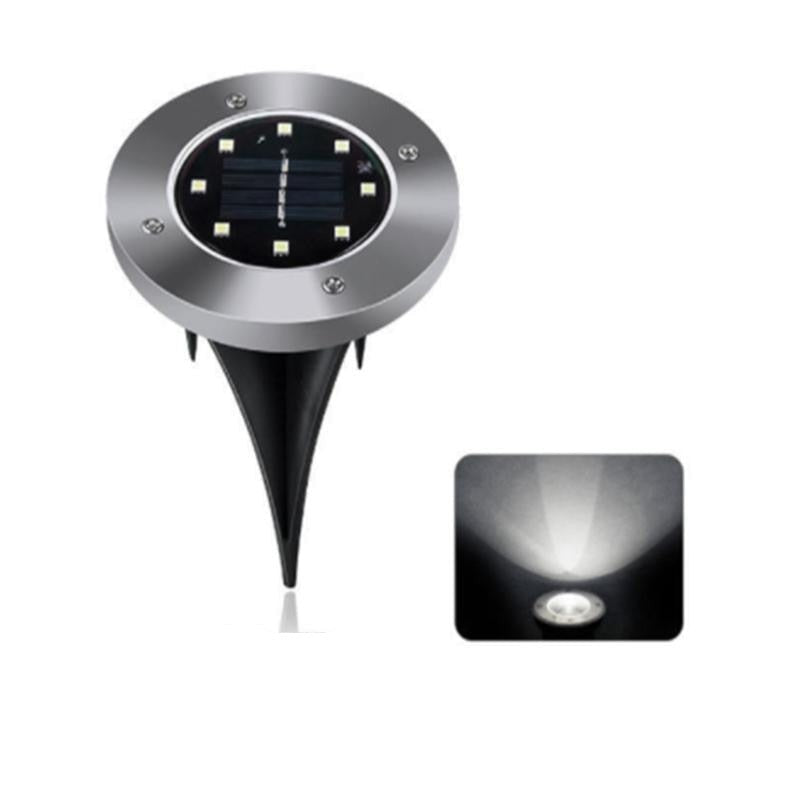 8 lysdioder utomhus Solar Disk Light-Lights-Bellasverige-Vit-4Pcs-Hemnix