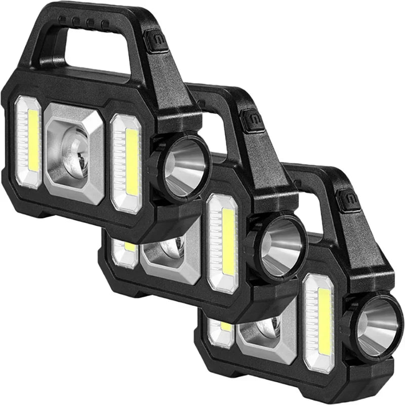 Carvallo Pro 2205 | LED Sökstrålkastare med sol- & USB-laddning | 6 ljuslägen | Powerbank-funktion | Utomhus vattentålig Carvallo