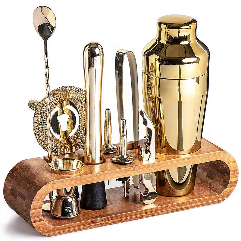 Stirré Elite Cocktail Set – Lyxig Metallisk Bar Kit Essentials Carvallo