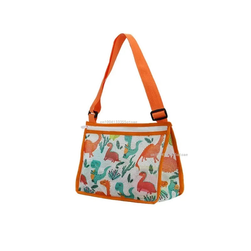 Carvallo Kids Fällbar Strandväska för Barn | Nätväska för Snäckor & Leksaker | Justerbar Bärrem & Dragkedja – 25×20×10 cm Carvallo