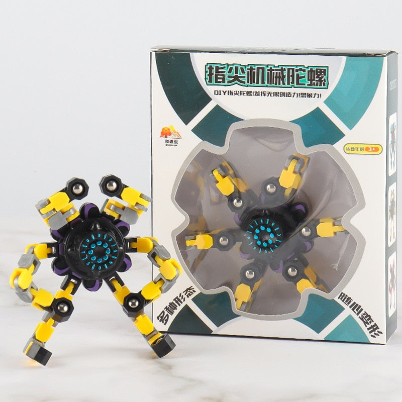 Lysande Omavandlingsbar Fingerleksak-Kids-Hemnix-Gul-Hemnix