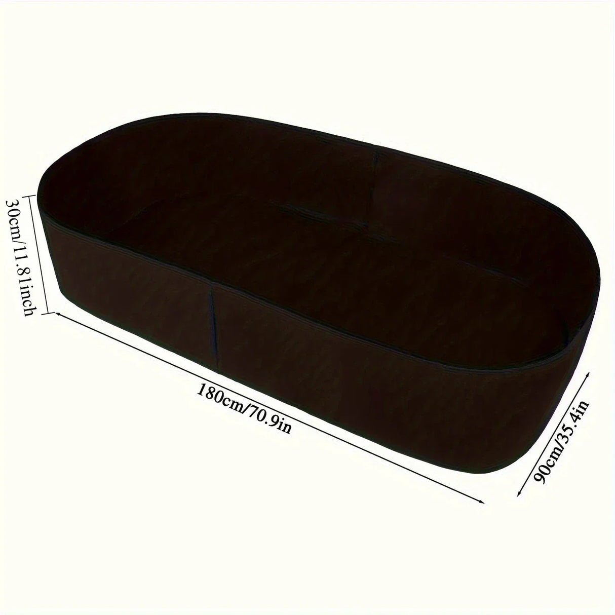 Carvallo FlexiBed Höjdplanteringspåse av ventilativt nonwoven-material | Rektangulär & upphöjd | För örter, blommor & grönsaker | Återanvändbar Carvallo