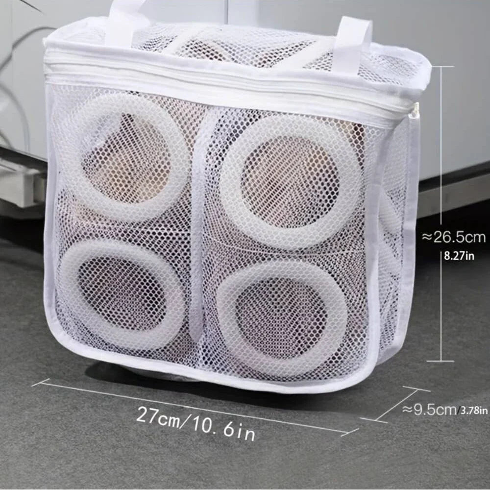 Carvallo Tvättpåse för skor | Maskintvättbar & Anti-deformation | Dragkedja & Nätmaterial | För resor & förvaring Carvallo