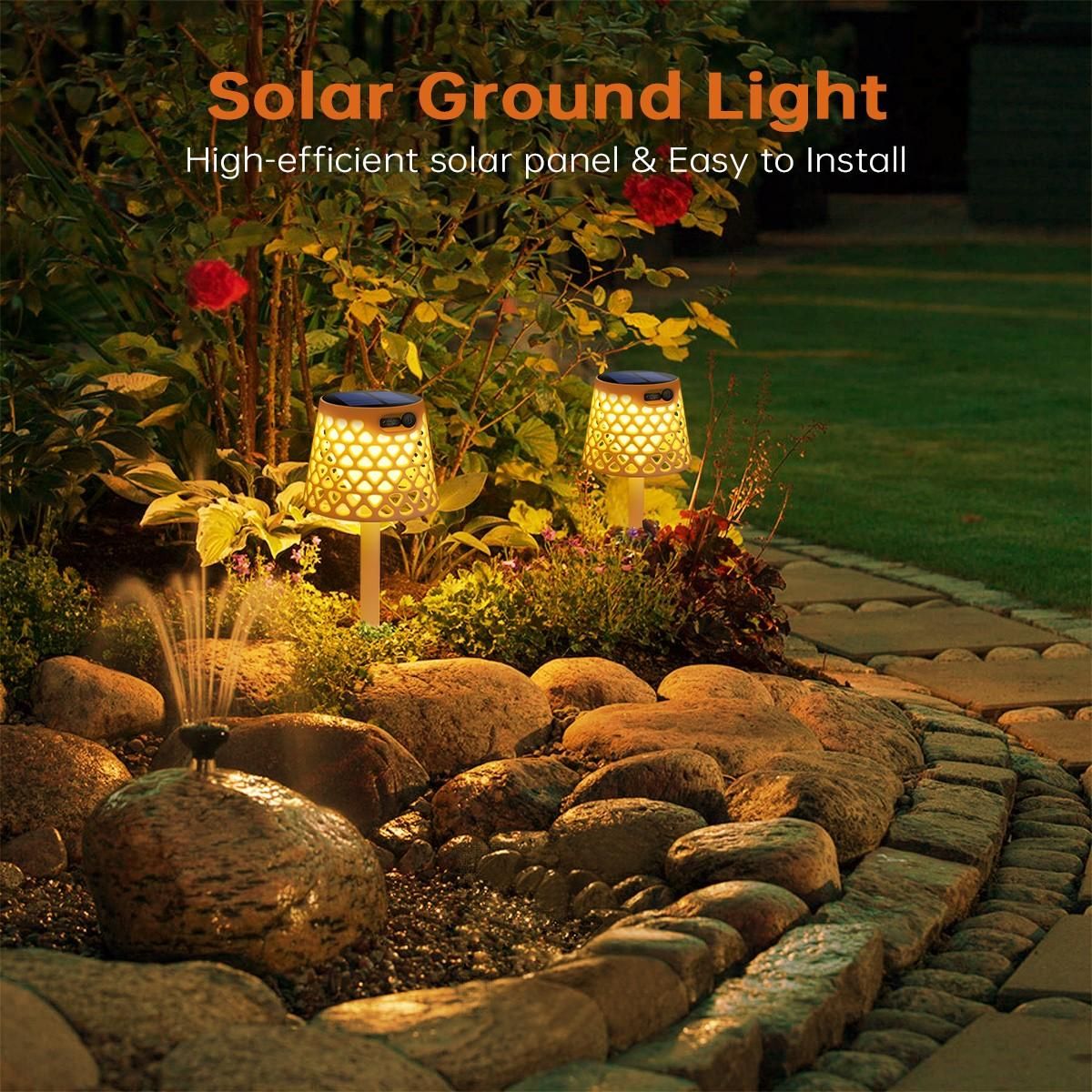 SolarRadiance Lampa - Modern trådlös solenergilampa för trädgården med 3-faldig installation Carvallo