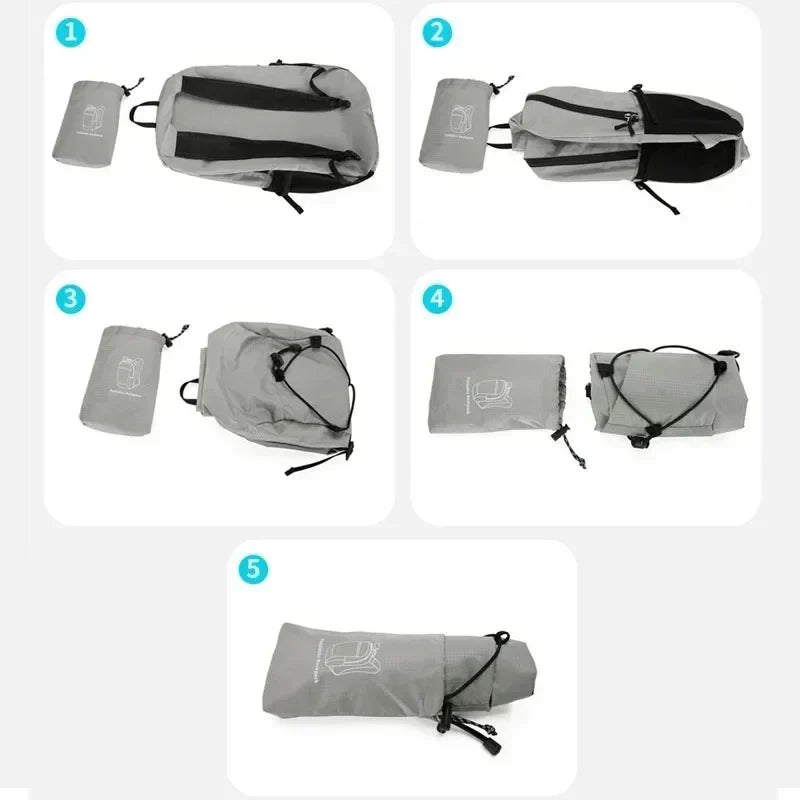 Carvallo PackLite 20 L | Ultralätt & Vattentät | Fällbar för resor & vandring Carvallo