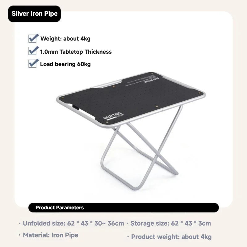 Carvallo Campingtisch GEARVION TacticalPro | Lätt & Bärbar | Aluminiumslegering | 60kg Tragkraft | Utomhus, Camping, BBQ Carvallo