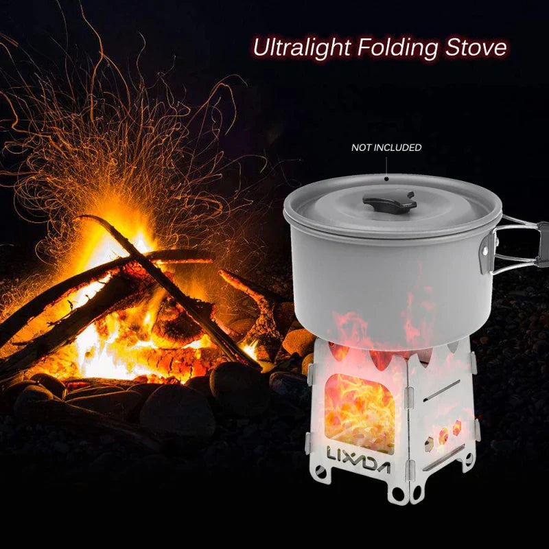 Carvallo ultralätt titanträkokare | Fällbar & bärbar | 12,8 × 11,5 × 16 cm | För camping & trekking Carvallo