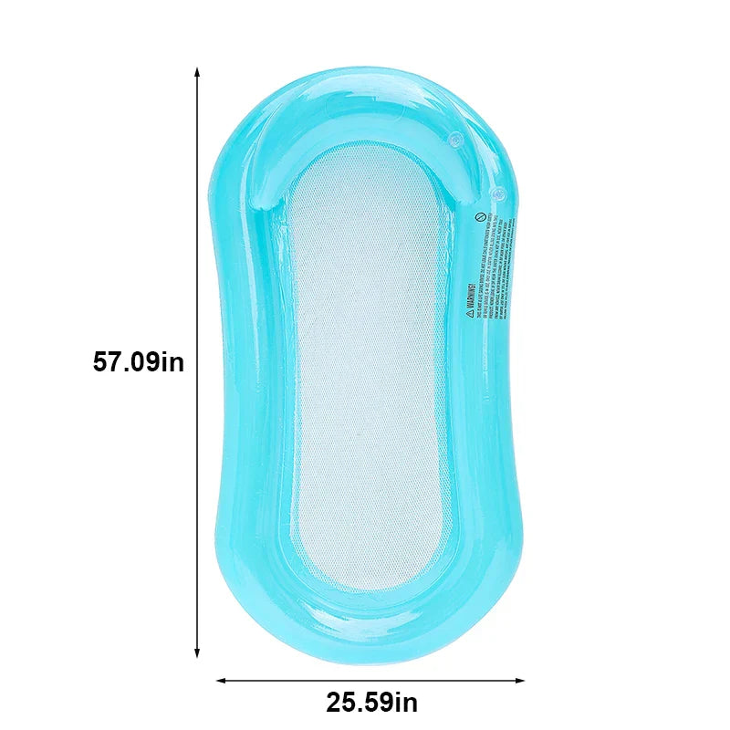 Carvallo Uppblåsbar simmadrass Rooxin | Ergonomisk pool-luftmadrass med nät och armstöd | För pool, sjö och strand Carvallo