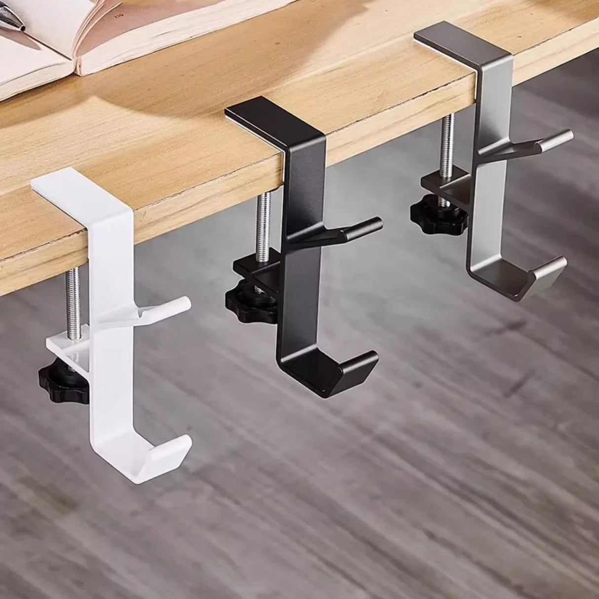 Carvallo Justerbar Skrivbordshängare | För Headset, Ryggsäck & Tillbehör | Utan borrning | Idealisk för Gaming & Hemmakontor Carvallo