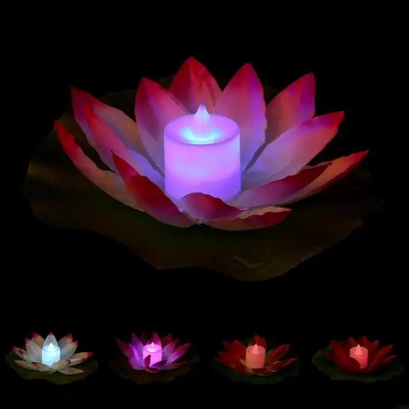 Carvallo Svävande Lotus LED-lampa | Vattentät dammdekoration | Önskelampa | 17 cm Ø Carvallo