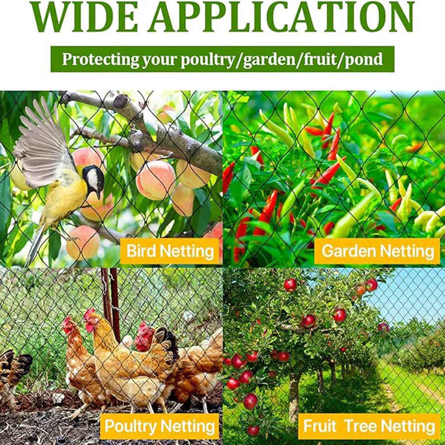 Carvallo AgriSafe NetzPro | UV-beständig & vattentät | Fågel- & insektsskydd | För trädgård, frukt & grönsaker Carvallo