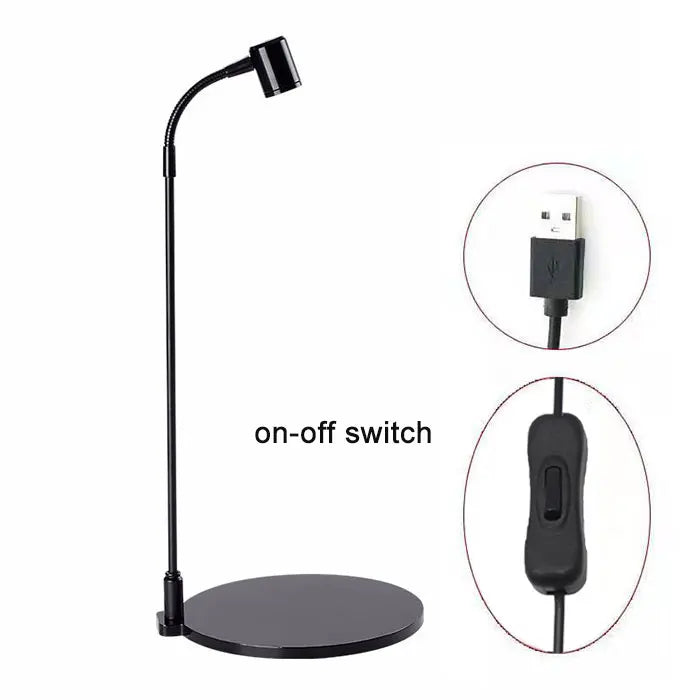 Carvallo USB växtlampa med stativ | Höjdjusterbar & Flexarm | 3W LED | Kallvitt ljus (6000K) | För inomhusväxter Carvallo