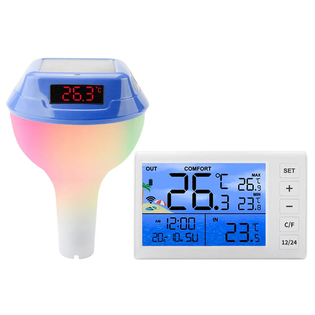 Carvallo SolarTemp Intelligent solpooltermometer med LED-display & 100 m radio Carvallo