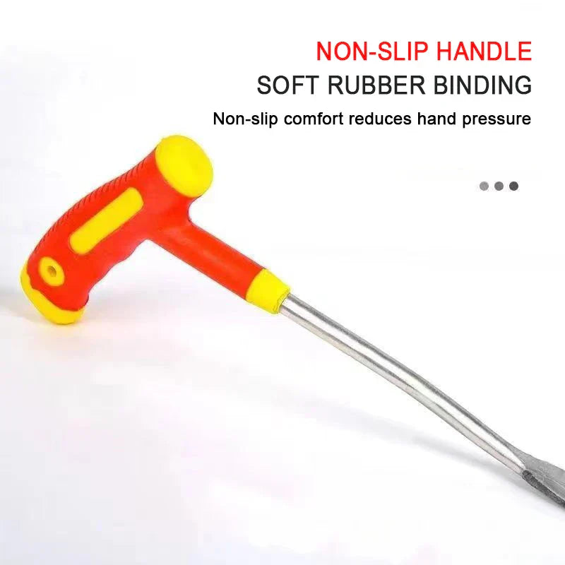 Carvallo HERBINOX | 3-tandig rostfritt stål spade | För vitlök, ogräs och vilda örter Carvallo