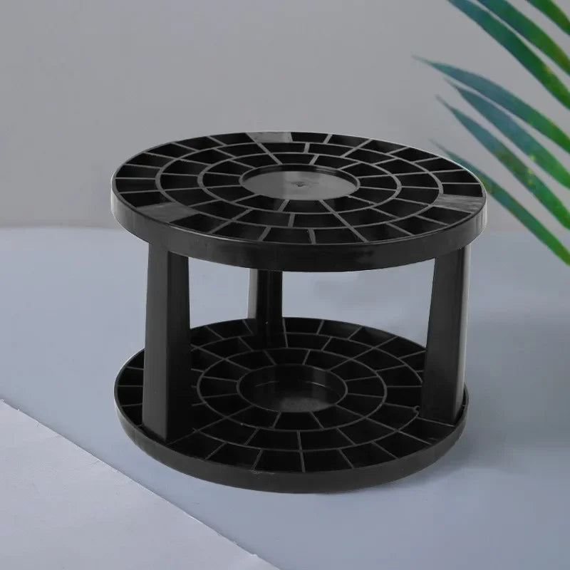 Carvallo Make-up Penselhållare | 360° roterande organizer | För penslar, läppstift & kosmetik | Vit | 10 × 10 × 14 cm Carvallo