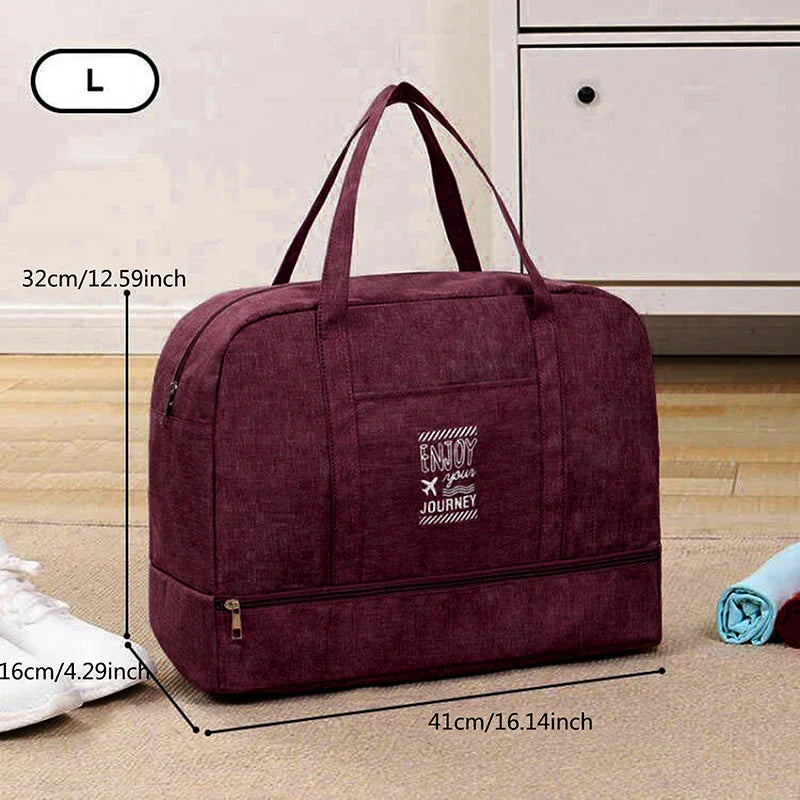 Carvallo Fällbar Resväska för Damer | Stor Helgväska i Oxford-tyg | Kabinväska för Resor, Vardag & Sport Carvallo