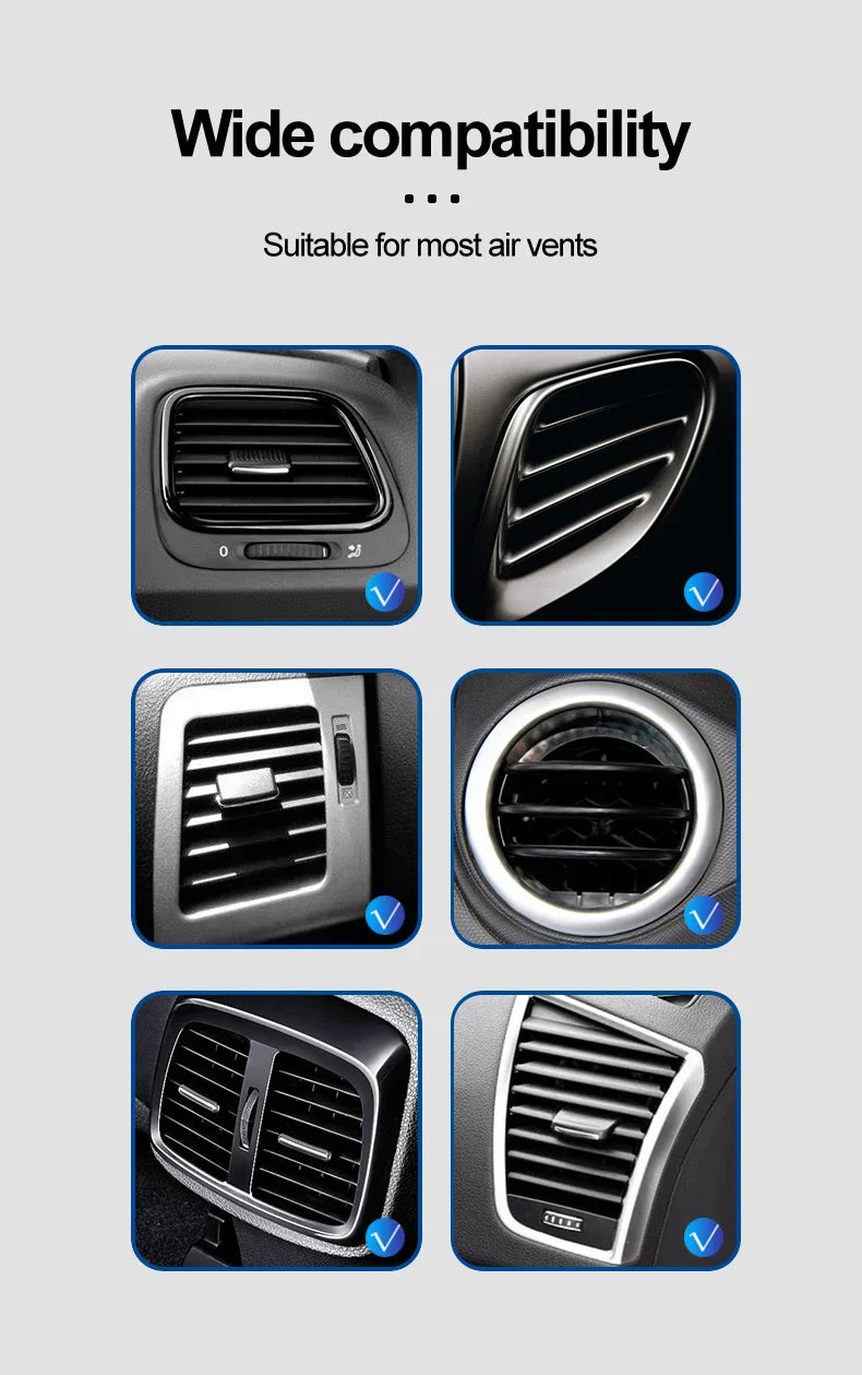 Carvallo Pro Kfz-hållare | Magnetisk & Trådlös | 15W Snabbladdning | 360° Vridbar Carvallo