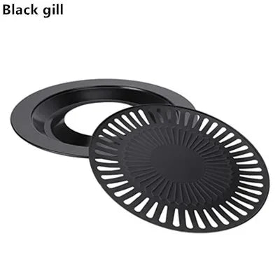 Carvallo Grill Rökfri Grillpanna | Non-stick & Rostfritt stål | För Gas-, El- & Keramikspisar | Ø 30 cm Carvallo