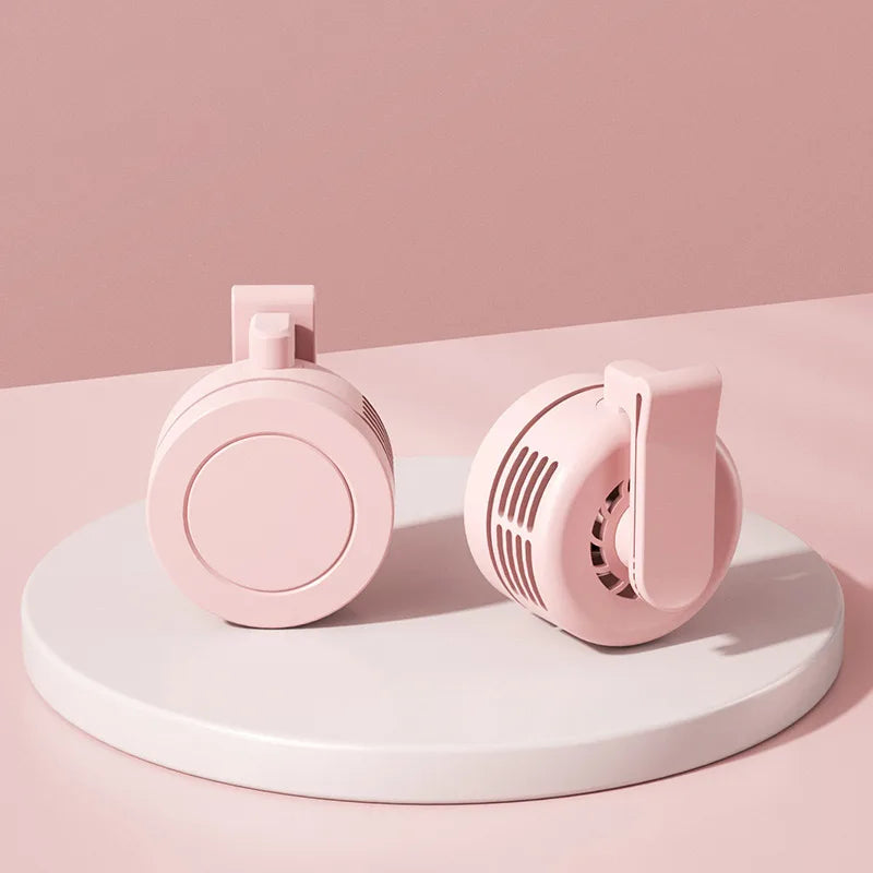 Carvallo Mini Fläkt | USB-Uppladdningsbar & Låg ljudnivå | Utan rotorblad | För att klämma fast på skjorta, bälte eller hals Carvallo