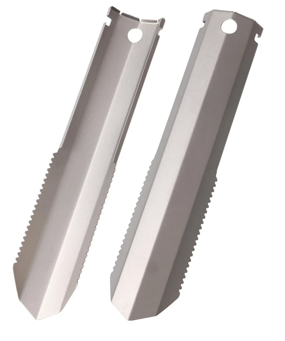 Carvallo EdgeLite Titan-handspade med vågslip & clips | Ultralätt & rostfri | För camping, trädgård & utomhus Carvallo