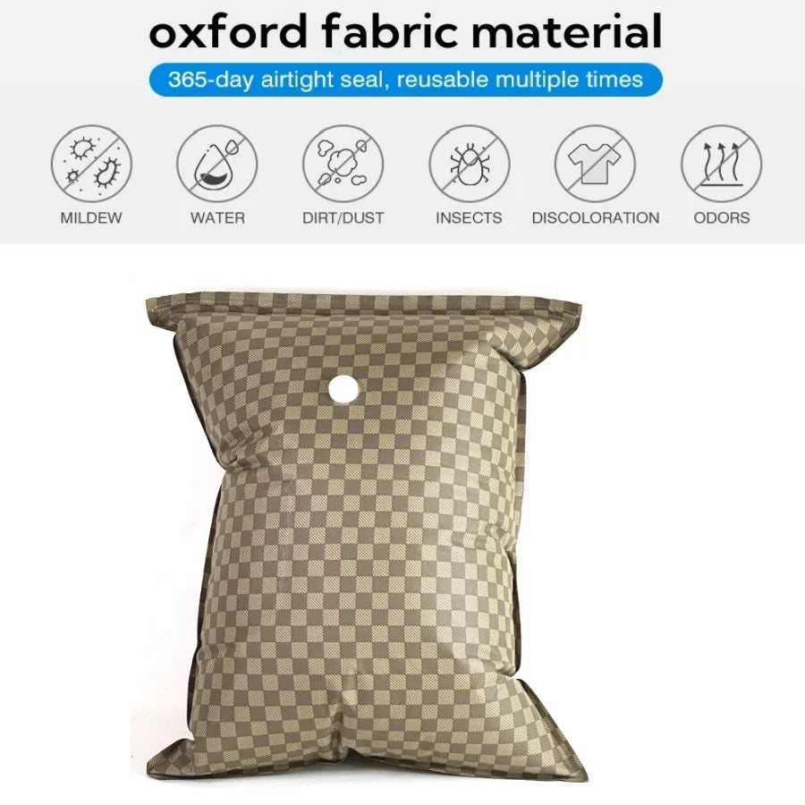 Carvallo förvaringspåse Vacuro | Platsbesparande kompression | Återanvändbar & rivbeständig | För kläder & sänglinne Carvallo