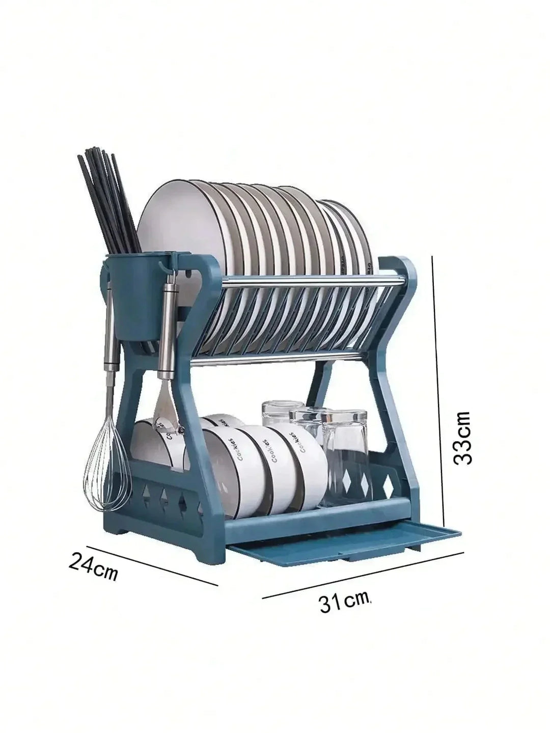 RackMaster - Fällbart diskställ för organiserad och platsbesparande köksförvaring Carvallo