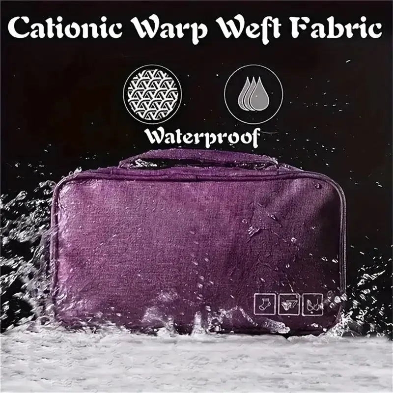 Carvallo Fällbar Underklädesresväska i vattenavvisande tyg | BH- & Trosorganisatör för resor | Bagageorganisatör för damer & herrar | Tvättväska med fack Carvallo