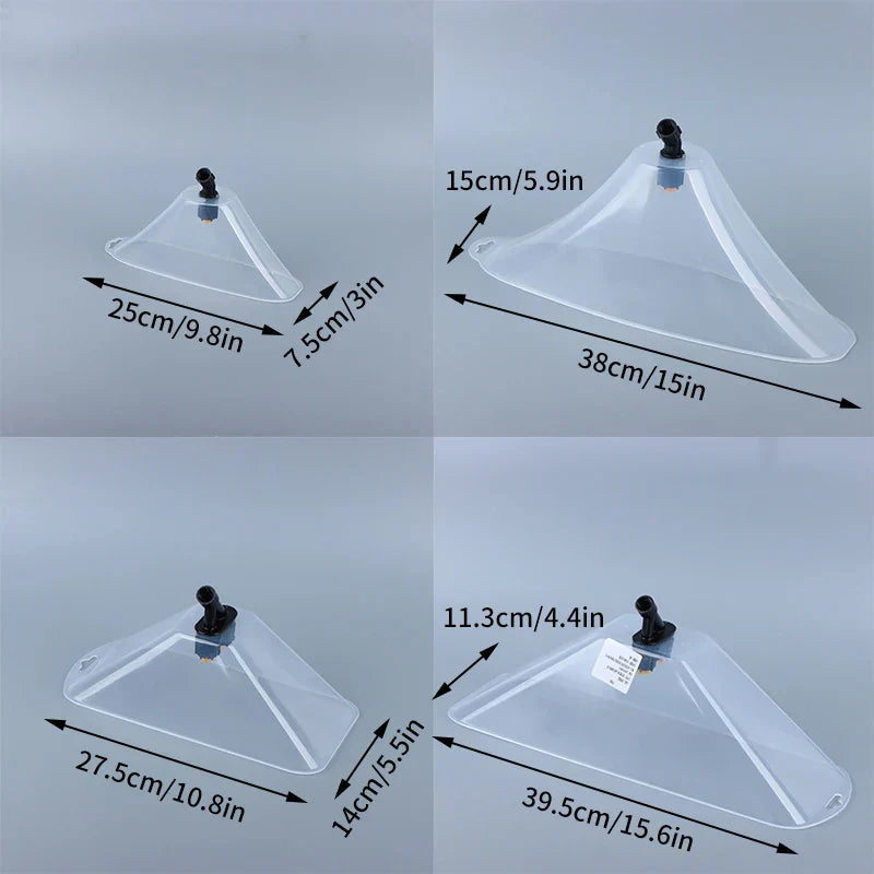 Carvallo Vindskydds-dys | Vindbeständig spruthuvudskåpa för trädgårdssprutor | Fläkdys för riktad bevattning Carvallo