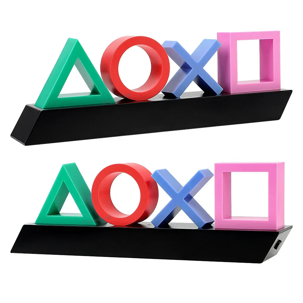 LED Bordlampa PlayStation Symbol – Musikstyrd Dekolampa för Gaming & Sovrum Carvallo