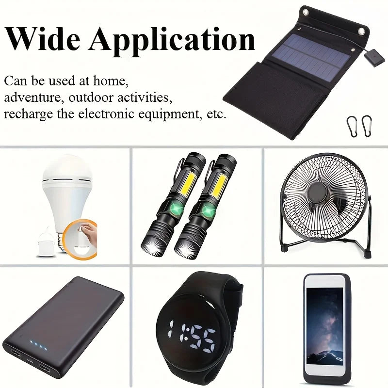 Carvallo FoldCharge 60 | Fällbart Solpanel 30W | USB-utgång | IP65 Vattentät | Monokristallin med LED-laddningsindikator Carvallo