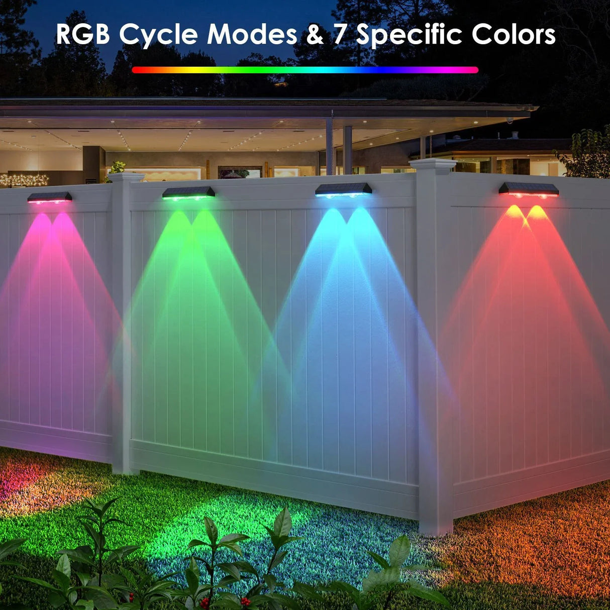 Carvallo Stufenlicht ColorGlow Step | RGB Färgväxling & Fast färger | IP65 Vattentålig | För Trädgård, Balkong & Terrass (4/8 Stycken) Carvallo