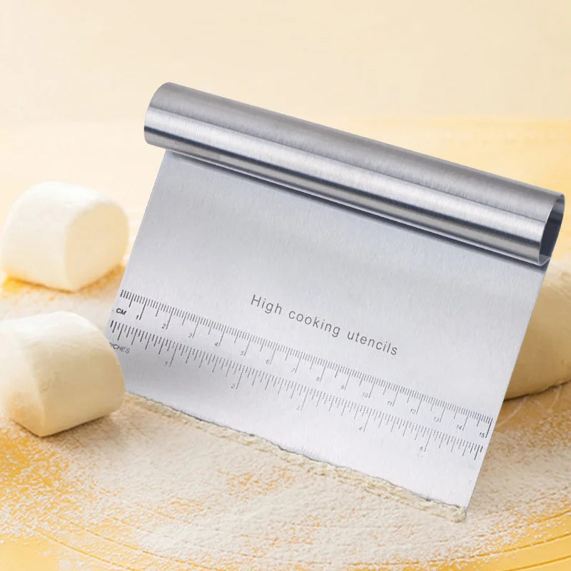 Carvallo Degskärare & Köksspatel | Rostfritt stål med gravyrskala | Multifunktionell för bakning & matlagning Carvallo