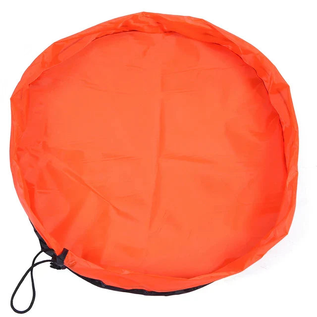 Carvallo leksaksförvaringsmatta för barn | 2-i-1 lekteppe & förvaringsväska | Robust Oxford-material | Ø 150 cm Carvallo
