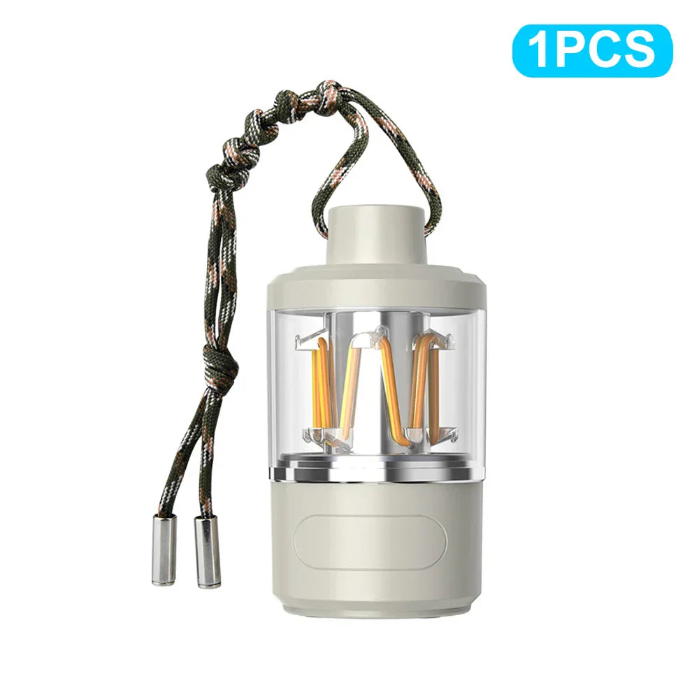 Carvallo Uppladdningsbar LED Campinglampa | 360° Belysning & Powerbank | Dimbara Läge för Belysning | Med Sol- & USB-Laddning Carvallo