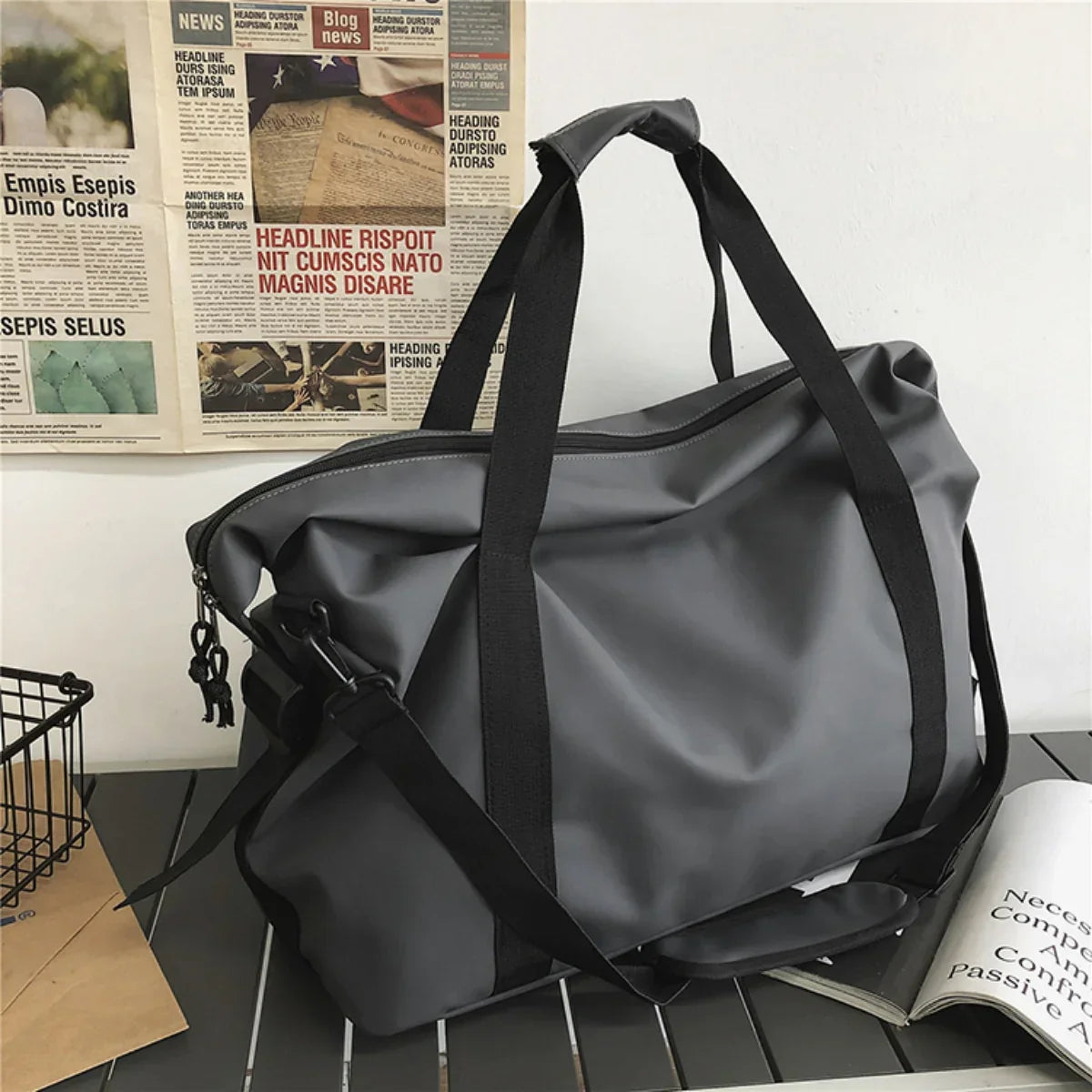 Carvallo Resväska Stor | Lätt Sport- & Fitnessväska | Axeväska & Crossbody | Mycket Förvaringsutrymme Carvallo