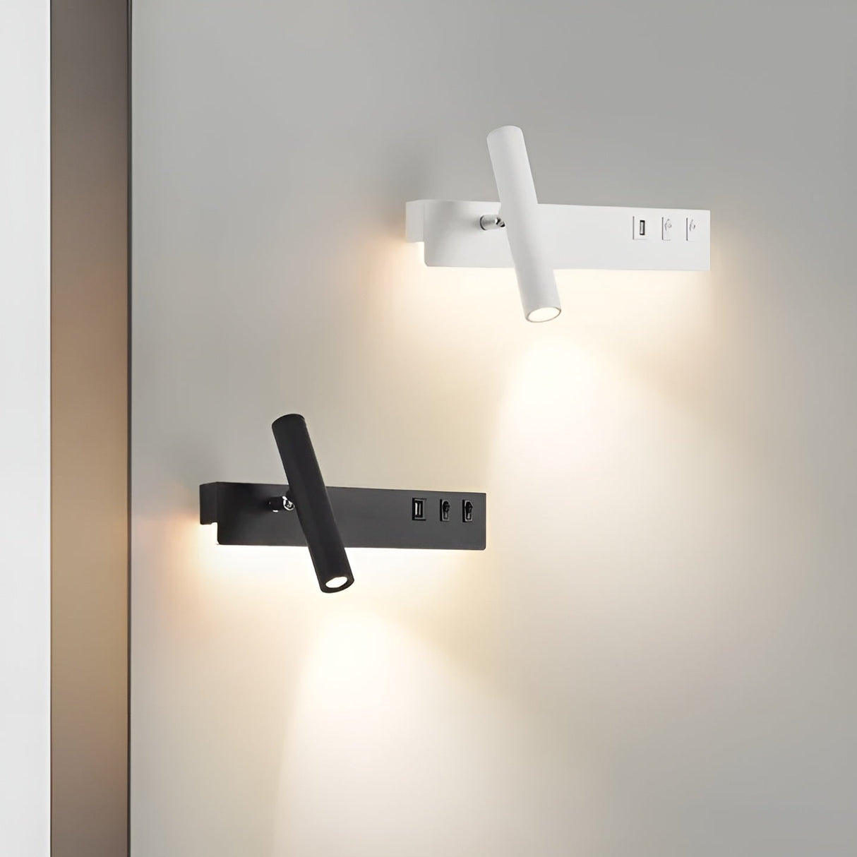 NordicBright Light - Nordic LED Vägglampa med Switch Carvallo