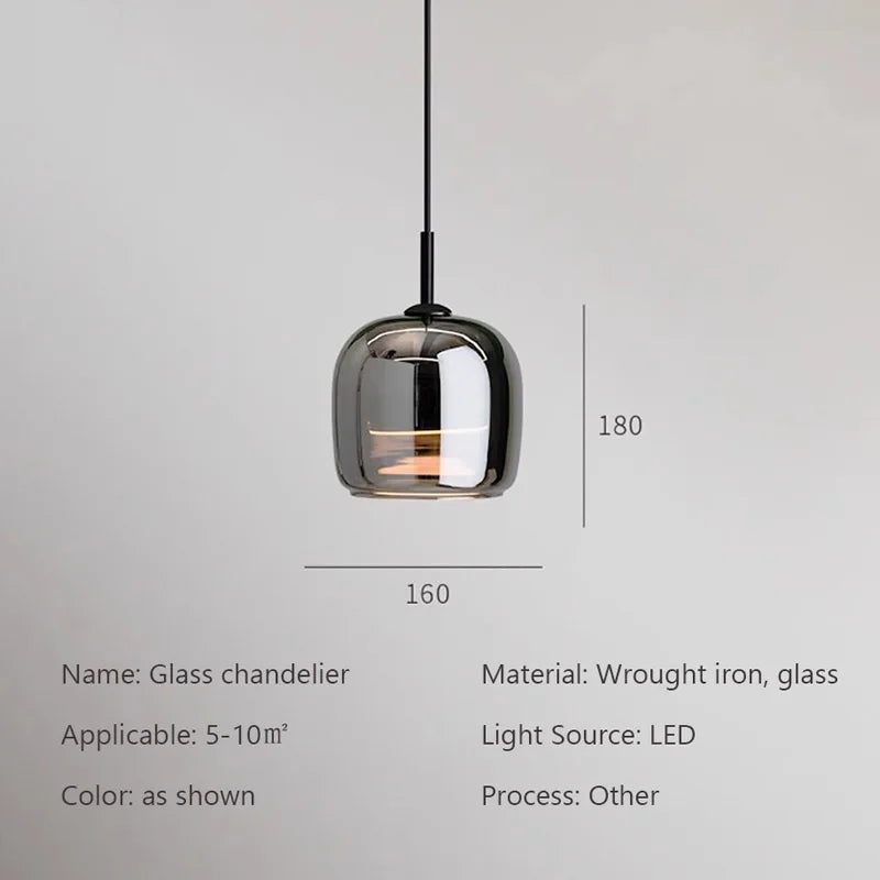 Nordic Glass LED Pendel – Modern Lyxkronа Carvallo