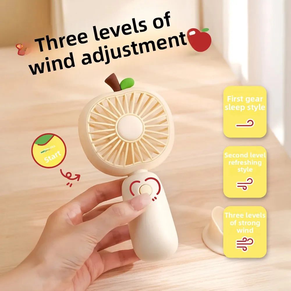 Carvallo-Handventilator FruBreeze | USB-laddning | Bärbar & Tyst | Sommarpryl i fruktdesign Carvallo