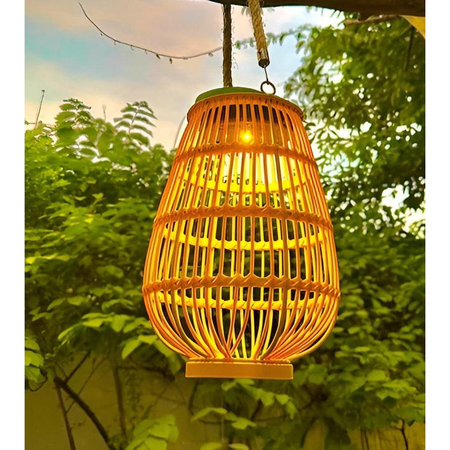 Rattan Light - Kreativ Rattan Solträdgårdsdekoration Lampa Carvallo
